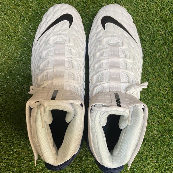 Nike Force Savage Pro 2 Shark P Football Lineman Cleats White Navy 15 BV5448-102 main image 8